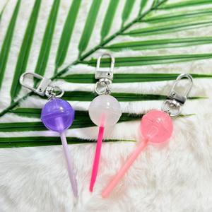 CHENXI Porte-clés personnalisé en résine 3D colorée, sucette irisée coréenne, breloques et accessoires pour clés - Product Image 3