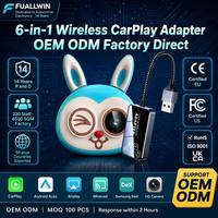 Adaptador Inalámbrico CarPlay, Monitor para Bebés, Dongle CarPlay, OEM, ODM, 6 en 1, Cámara para Auto, Samsung Dex, Paquete Personalizado, Nuevo y Rápido