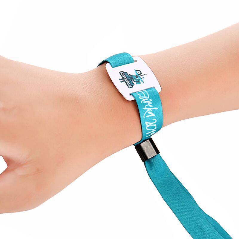 Custom Logo Blank Short Lanyard Satin Wrist Bands for Promotional Party Concert Club Image 4