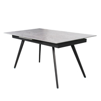 Juego de Comedor Estilo Turco para 6 Personas, Vidrio 3D con Función Extensible para Hogar y Taller, Muebles Elegantes para Comedor