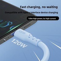 Kabel Data USB-A ke Type-C 2m Pengisian Daya Super Cepat 120W untuk Ponsel