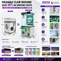 Machine à griffes de luxe à monnayeur pour peluches, équipement d'arcade commercial avec panneau numérique à force réglable