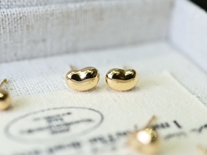 Boucles d'oreilles clous en or véritable 18 carats AU750 Xinfly, perles rondes de 5 mm, bijoux fins pour femmes et hommes, usage quotidien - Product Image 2