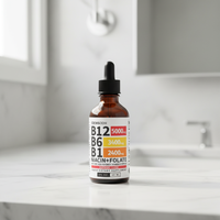 Vegan B12 5000 Mcg Drops + Complexe B |   Liquide sublingual OEM |   Marque privée Expédition rapide