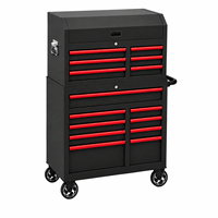 Coffre à outils en acier robuste à grande capacité avec roulettes, armoire à outils mobile portable