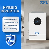 Kit de système d'énergie solaire 7KW avec batterie de stockage d'énergie, onduleur hors réseau et panneaux solaires pour usine industrielle et atelier