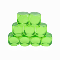 Vente en gros de dés polyédriques en plastique transparent de couleur personnalisée, D6 à 6 faces, coins arrondis, 16 mm, 20 mm, 22 mm, dés vierges pour jeux de rôle et de société