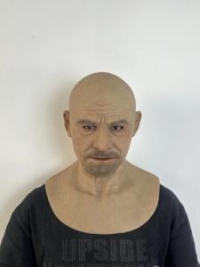 Masque réaliste en silicone pour homme âgé, tête entière, doux, réaliste, masque de visage de vieil homme avec cheveux pour un usage quotidien, cosplay et accessoires de film - Product Image 2