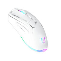Ratón para Juegos Onikuma CW917 Mini, Cableado e Inalámbrico 2.4G, Modo Dual, 4800 DPI, Recargable, RGB, Ergonómico, Programable, para Computadora Portátil