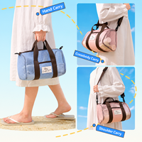 Sac de sport en maille personnalisé avec logo, séchage rapide, 3 modes de transport, sangle détachable, fermeture éclair pour piscine, salle de sport, plage