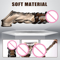 Großhandel Silikon männlich Penis Extender Wieder verwendbare G-Punkt Stimulation Vibrator Pistole Dildos Kondome für Männer