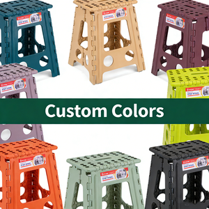 <span class=keywords><strong>Taburete</strong></span> Plegable de Plástico Negro de 39 cm de Altura para <span class=keywords><strong>Cocina</strong></span> y Jardín, <span class=keywords><strong>Taburete</strong></span> Plegable de Plástico Resistente con Asa de Transporte - Product Image 3