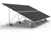 Support de montage au sol pour panneaux solaires réglables Super Solar en acier galvanisé à chaud avec base à vis, structure résistante aux vents forts et aux charges de neige