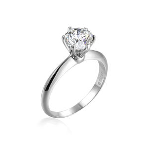 Bague de Fiançailles Classique en Or Massif 9K/10K/14K/18K avec Diamant de Laboratoire CVD IGI/HPHT, Plaqué Or 14K 1CT pour Hommes et Femmes - Product Image 2