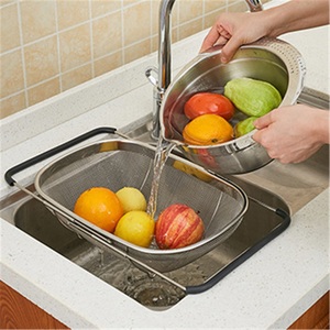 Double Tier Modern Stainless Steel <b>Kitchen</b> Towel <b>Rack</b> Drain <b>Rack</b> Dish Bowl <b>Storage</b> - Product Image 2