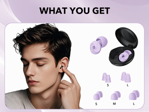 จุกอุดหูป้องกันเสียงรบกวน EU Patent 5 ขนาด ทำจากเมมโมรี่โฟม ช่วยกรองเสียง ลดเสียงรบกวน ป้องกันการได้ยิน ทำจากซิลิโคน - Product Image 6