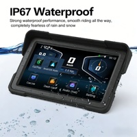 Navegador para Motocicleta con Pantalla de 7' Resistente al Agua IP67, con CarPlay Inalámbrico, Android Auto, TPMS, BSD y Cámara para Tablero, Compatible con Todas las Motocicletas