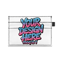Porte-cartes de crédit unisexe en PU personnalisable, imprimé par transfert thermique, double face, motif animal, épaisseur 50 mm