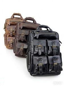 Nouveau sac à dos en cuir Crazy Horse de <span class=keywords><strong>style</strong></span> britannique pour hommes, grande capacité, rétro, voyage en plein air, sac à dos en cuir de vachette personnalisé - Product Image 6