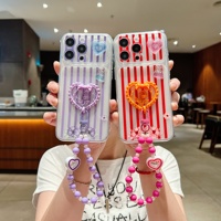 Coque de téléphone portable en gros, motif cœur 3D, grille, antichoc, multicolores, matériau IMD pour A15/A16/A14