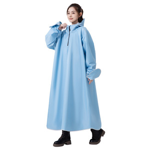 Impermeable grueso y extendido para vehículos eléctricos y bicicletas, unisex, para adultos, de una pieza, poncho de viaje para motocicleta - Product Image 1