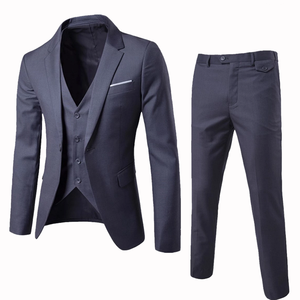 Tuta da sposa Slim da uomo con bottone a <span class=keywords><strong>9</strong></span> colori 3 pezzi da lavoro formale Set Blazer Blazer Fly Plus Size traspirante - Product Image 4