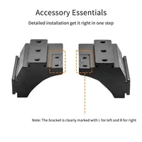 Support de fixation rapide pour lampe de projecteur sur montant A ou capot, en alliage d'aluminium, pour Mitsubishi Pajero V97 (modèles 2006-2021)