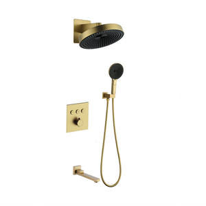 Set <span class=keywords><strong>Doccia</strong></span> Termostatico a Incasso con LED, Apertura a Spirale Doppia, Rame Puro, Acqua Calda/Fredda, Vendita Diretta dalla Fabbrica - Product Image 5