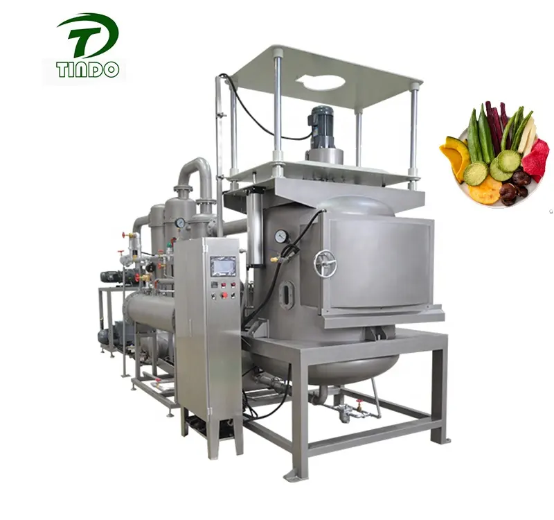 2021 Hot Verkoop Grote Capaciteit Groente Fruit Krokante Chips Groene Bonen Vacuüm Frituren Machine Chips Friteuse