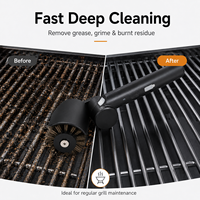 Brosse de nettoyage pour barbecue électrique avec rouleaux remplaçables, outil de nettoyage de barbecue rechargeable par USB