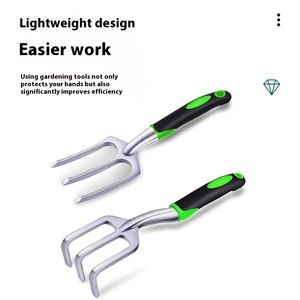 <b>Gardening</b> <b>Tool</b> Kit Aluminum Hand <b>Tool</b> <b>Set</b> with Three-pronged Shovel and Gloves OEM Customizable - Product Image 2
