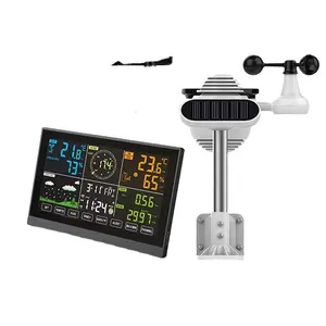 Yonton 2024 5-in-1 Wifi Weather Station with Touch Button Wind/Raind/Weather Index Weather forecast Station