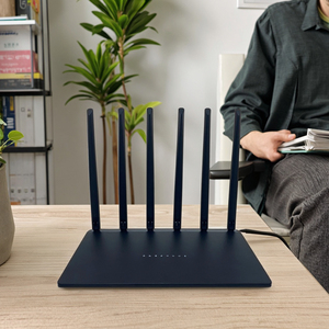 شبكة واي فاي 6 جهاز توجيه ثنائي النطاق مع منافذ جيجابت لان وان الهوائيات الخارجية تغطية واسعة للأعمال التجارية - Product Image 1