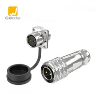 Connecteur industriel circulaire étanche IP67 SF12, 10A, fil de cuivre, fiche mâle et prise femelle à bride
