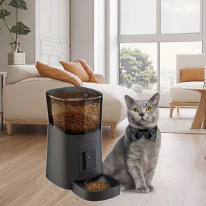 Dispensador de alimentos portátil automático OEM para perros y gatos, capacidad de Microchip a prueba de fugas, alimentador inteligente de plástico negro para mascotas, Wifi móvil - Product Image 4
