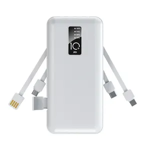 Linha universal portátil de carregamento Powerbank 20000 MA sistema com quatro linhas de tela cheia carregador móvel power bank e central elétrica