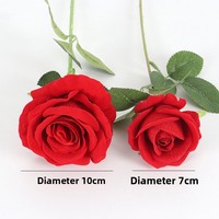 Fleurs artificielles en velours de soie, roses pour la fête de Qixi, la Saint-Valentin, décorations de mariage à domicile, fausses fleurs, toiles de fond murales en roses