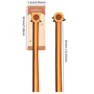 Flower Ribbon <b>Bookmark</b> 5 Strings Floral Book Bands Page Markers for Journals Notebooks Lovely Accessories <b>Gifts</b> for Book Lovers - Product Image 3