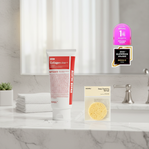 MEDI-PEEL High Quality Red Lacto Collagen Clear 2.0 Special Set 300mL Face Wash with Deep Cleansing Sponge - Product Image 3