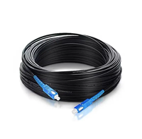 Ftth kabel Drop untuk dalam dan luar ruangan, 1 2 4 Core G657A1 2*5mm ISO9001 kabel Fiber Drop FTTH UT 2km Roll FRP atau kawat baja 900