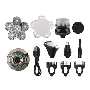 शरीर के चेहरे घरेलू घरेलू आरवी यात्रा जलरोधी के लिए पेशेवर दाढ़ी ट्रिमर मल्टी-हेड इलेक्ट्रिक रिचार्जेबल कॉर्डलेस शेवर - Product Image 3