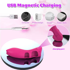 Vibrator Jari 10-Frekuensi Getaran Silikon Medis Tahan Air IPX7 USB Dapat Diisi Ulang Stimulasi Anal Klitoris <span class=keywords><strong>G</strong></span>-<span class=keywords><strong>Spot</strong></span> Puting - Product Image 4