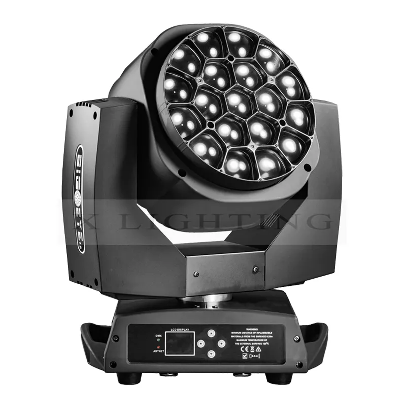 المهنية Dmx الإضاءة K10 إضاءة برأس متحرك كلاي باكي النحل العين 19x15W Led نقل رئيس ضوء ديسكو ضوء المرحلة