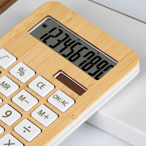 10 solaire créatif bambou et, ordinateur de comptage de bois bureau financier bureau peut être imprimé sur Logo bambou calculatrice en bois/ - Product Image 4