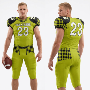 Maillot de football américain personnalisé pour homme 23, sublimé, col en V, manches courtes, ajusté, 100 % polyester, motif à carreaux, toutes saisons - Product Image 1