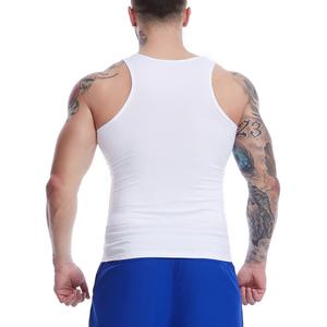 Débardeur de sport pour homme, en polyester, élastique, pour la musculation, la remise en forme, la salle de sport, vente en gros - Product Image 3