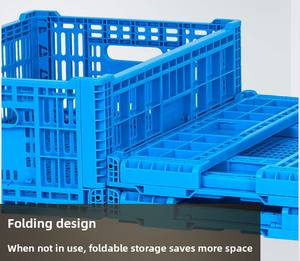 Klappbarer Kunststoffkorb für Frisches Gemüse und Obst, Präsentations- und Lieferbox, Supermarkt-Aufbewahrung, Stapelbare Kühlketten-Umschlagbox - Product Image 4