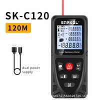 Télémètre laser haute précision SNAKOL SK-C120 120m avec rétroéclairage double puissance, mesure infrarouge électronique, règle électronique