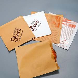 Bolsa de Papel de Doble Apertura, Cuadrada, de Película de Polietileno, Resistente al Aceite, para Donas, Hot Dogs, Hamburguesas, Sándwiches, Pretzels, Empaque Único, 100 Piezas - Product Image 4