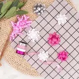 Pink and Silver Metallic Custom Printed Polyester <b>Gift</b> <b>Bows</b> with Ribbons for Christmas Packaging Decorations - Product Image 6